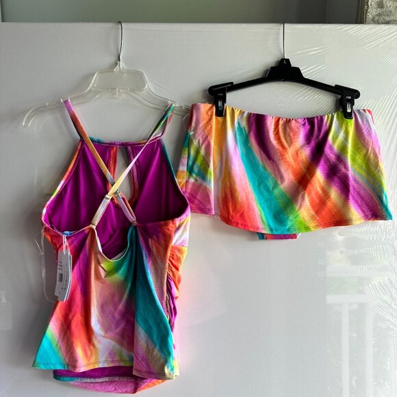 NWT $158 BLEU BY ROD BEATTIE WOMEN'S SWIMSUIT 2 pc tankini skirt set UNDERWIRE - Picture 5 of 7